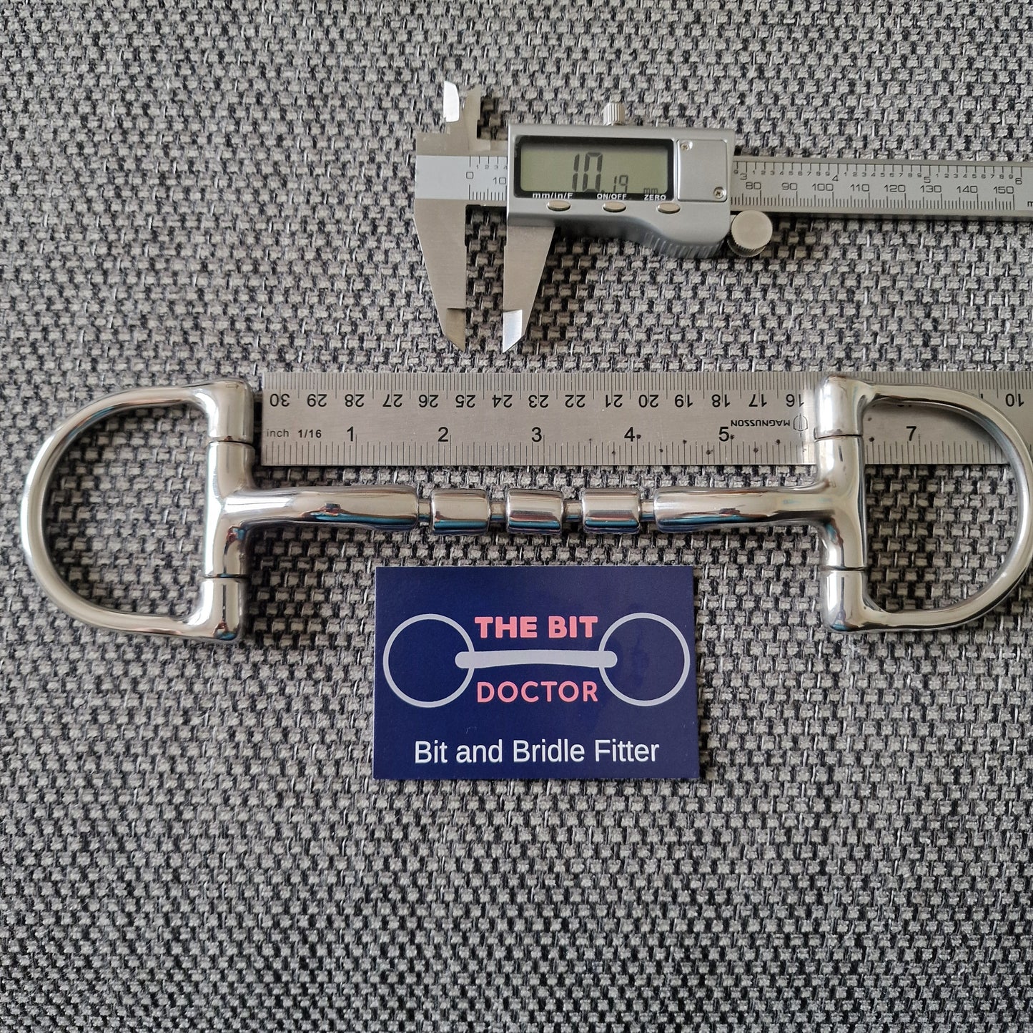 5.5" 5.75" custom myler MB32-3 triple barrel d-ring snaffle Bit B1379