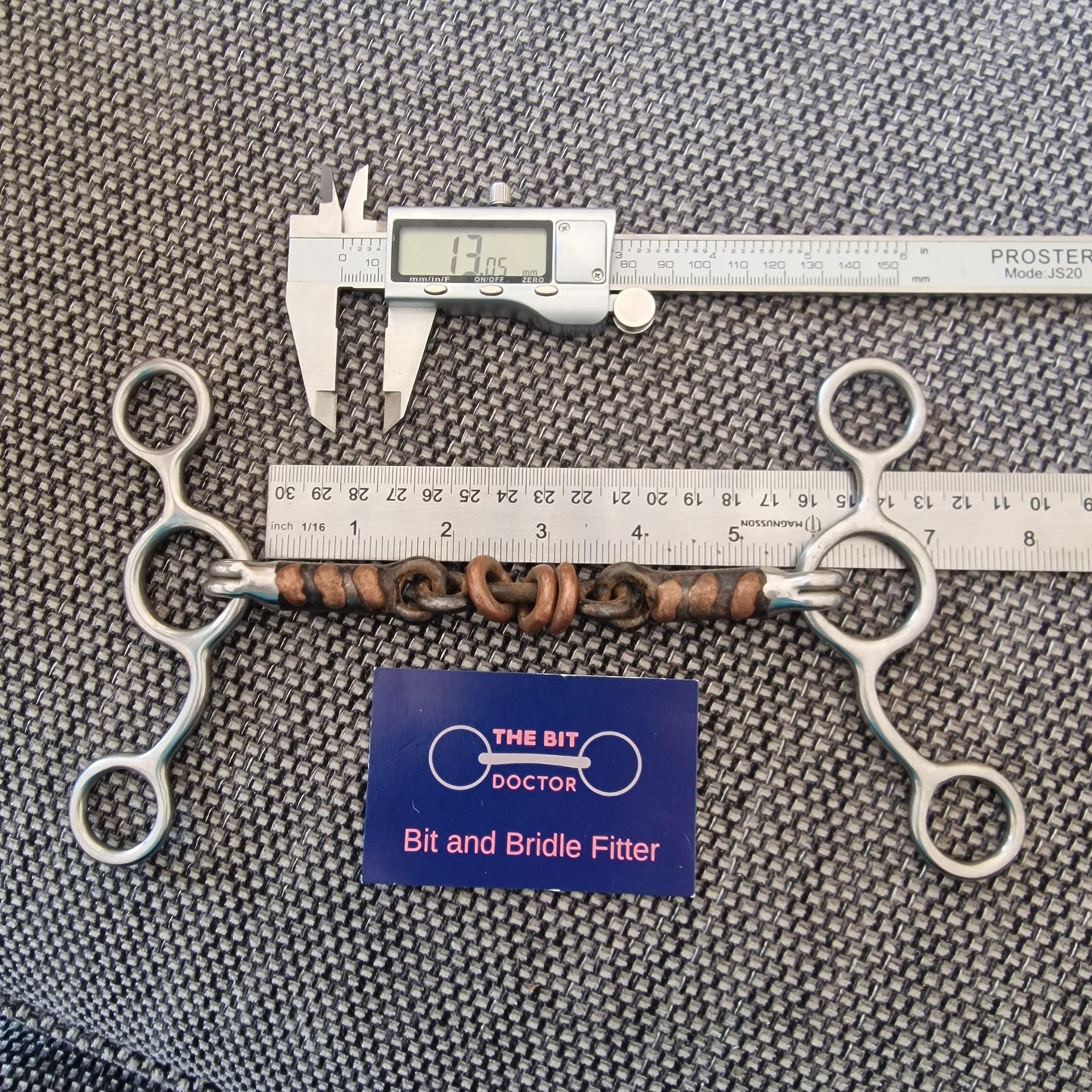 5.5" tom thumb gag sweet iron copper roller scrob bit B258