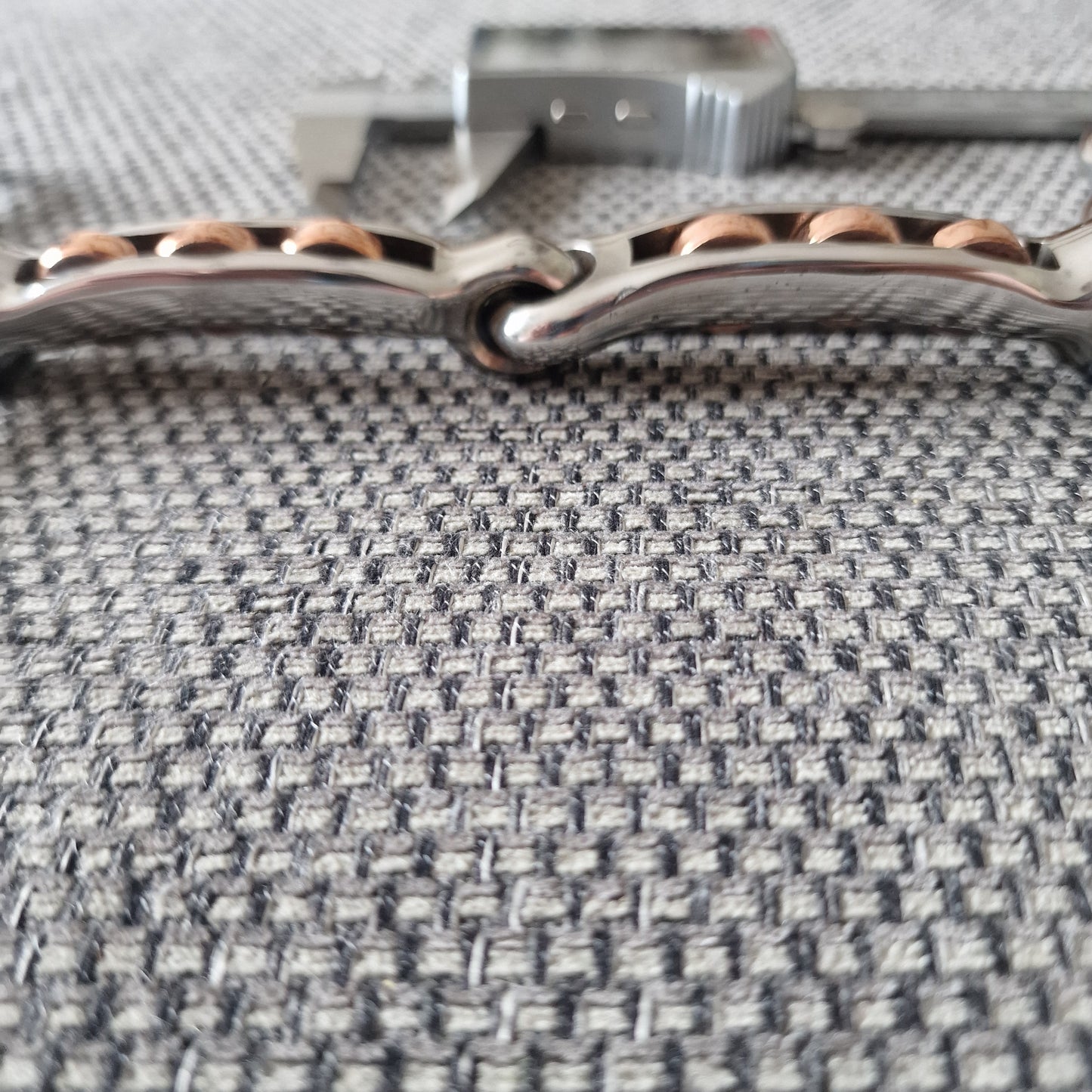 5.5" TBD Custom magennis copper roller 2.5 ring universal gag bit B1252