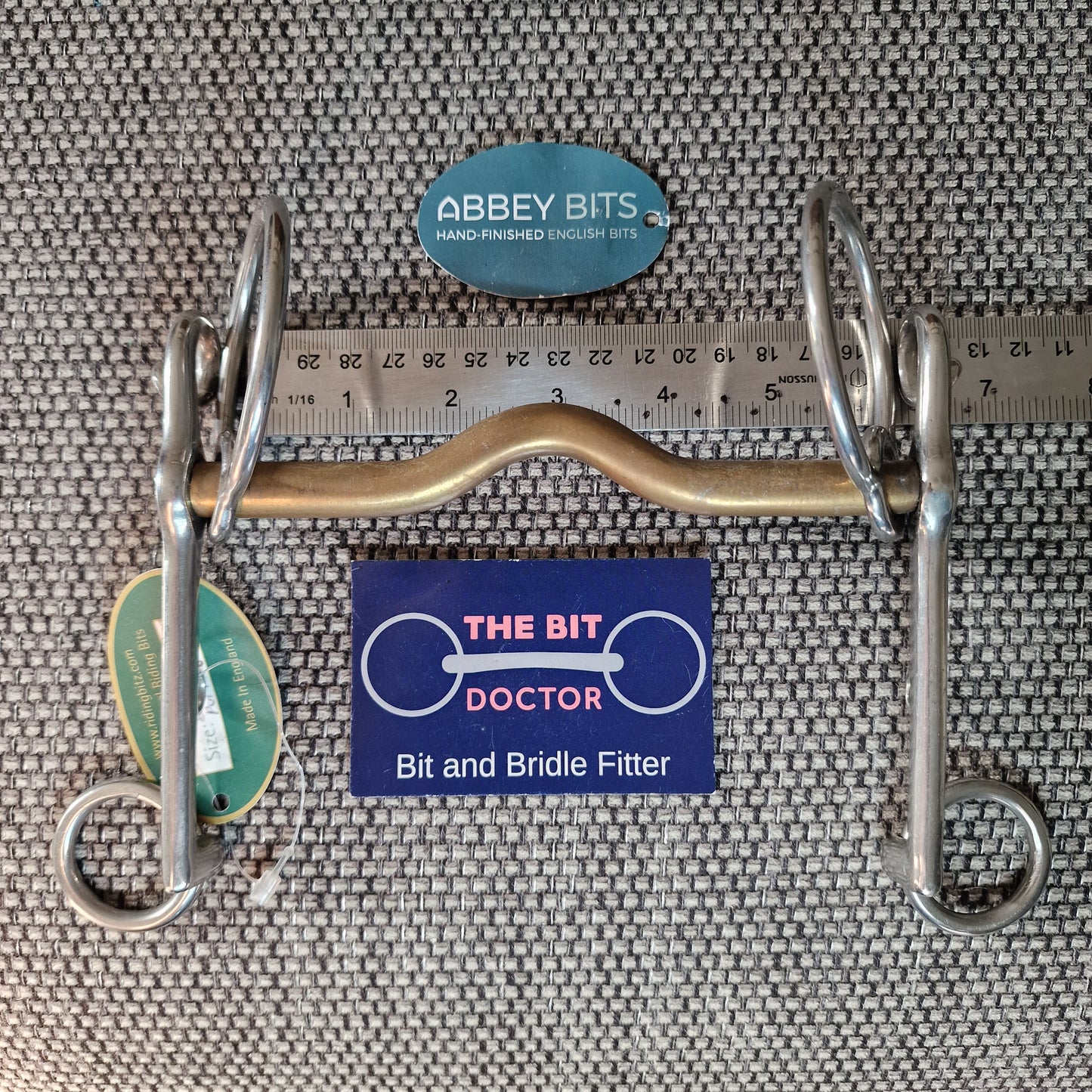 5.75" new abbey custom brass/copper ported swales pelham bit B643