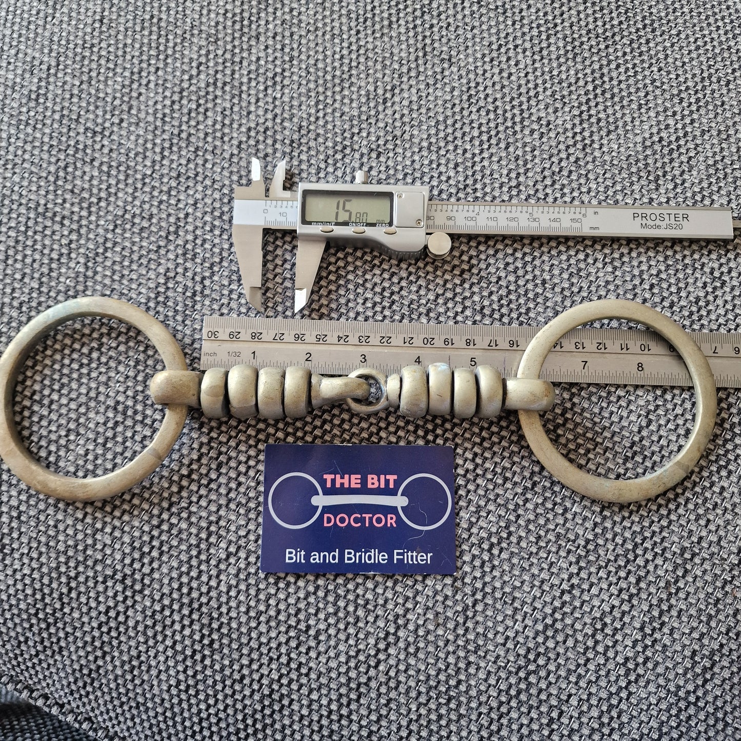 5.5" nickel vintage cherry roller loose ring snaffle bit B709