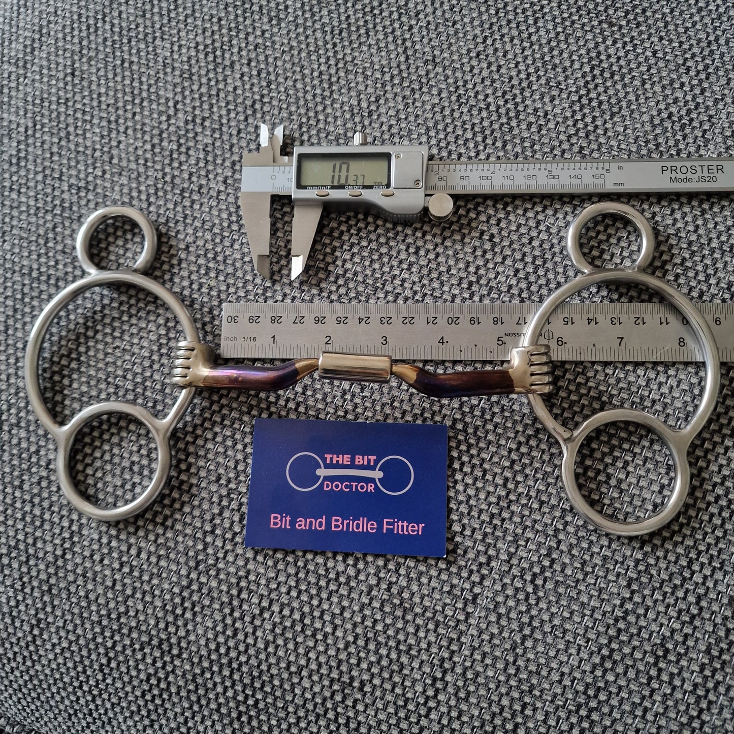 5" myler custom mb04 universal 2.5 ring gag Bit B1379