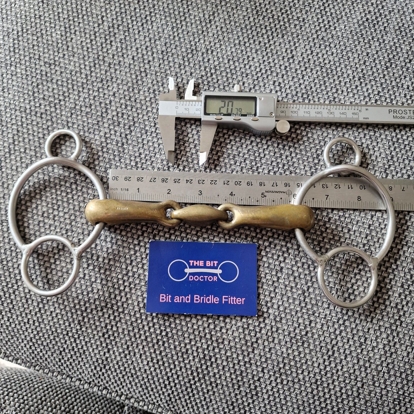 5.75" sprenger kk lozenge 2.5 ring universal gag bit B521