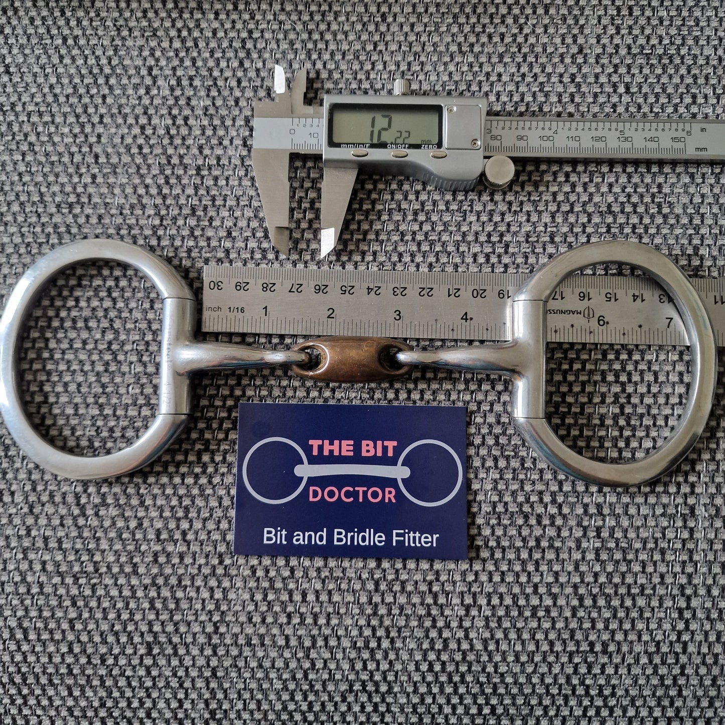 4.5" copper Lozenge eggbutt snaffle bit B531