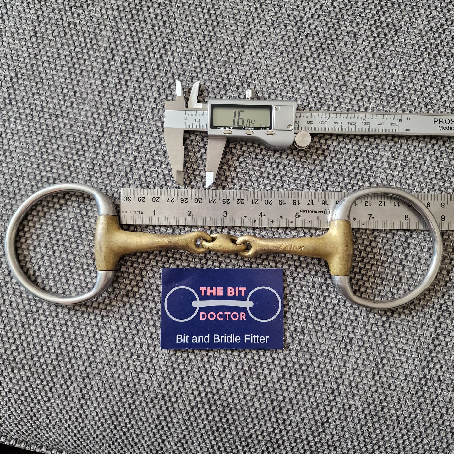 5.75" neue schule tranz angle lozenge eggbutt snaffle bit B806