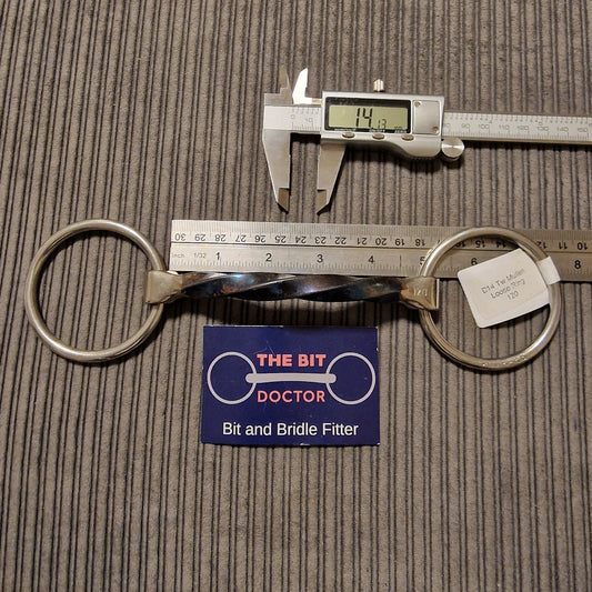 4.75" 120mm bombers twisted mullen loose ring snaffle bit B1048
