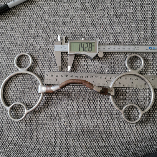 5" 125mm bombers happy tongue 2.5 ring universal gag bit B290