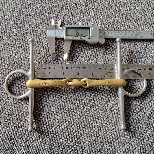 5.5" 16mm neue schule tranz angle lozenge full cheek snaffle Bit B1412