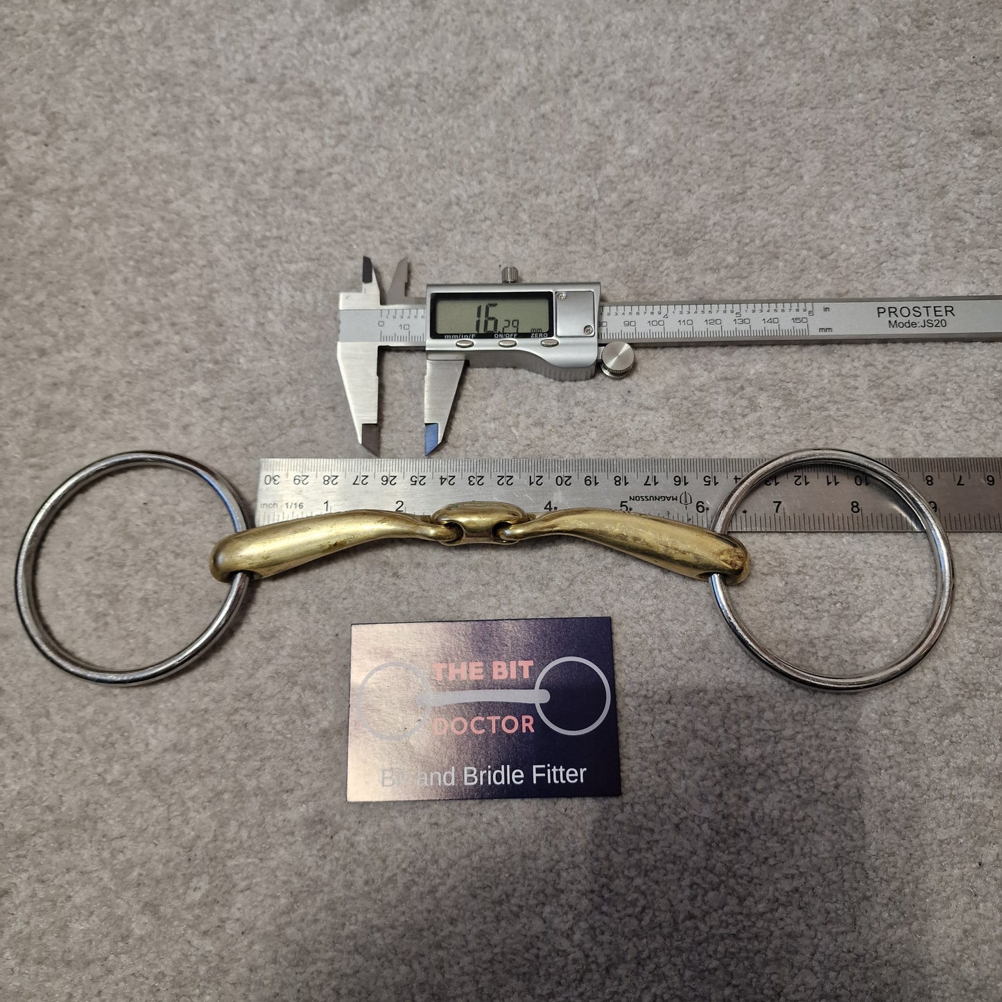 Large 5.5" to 6" turtle top loose ring snaffle Bit B1443