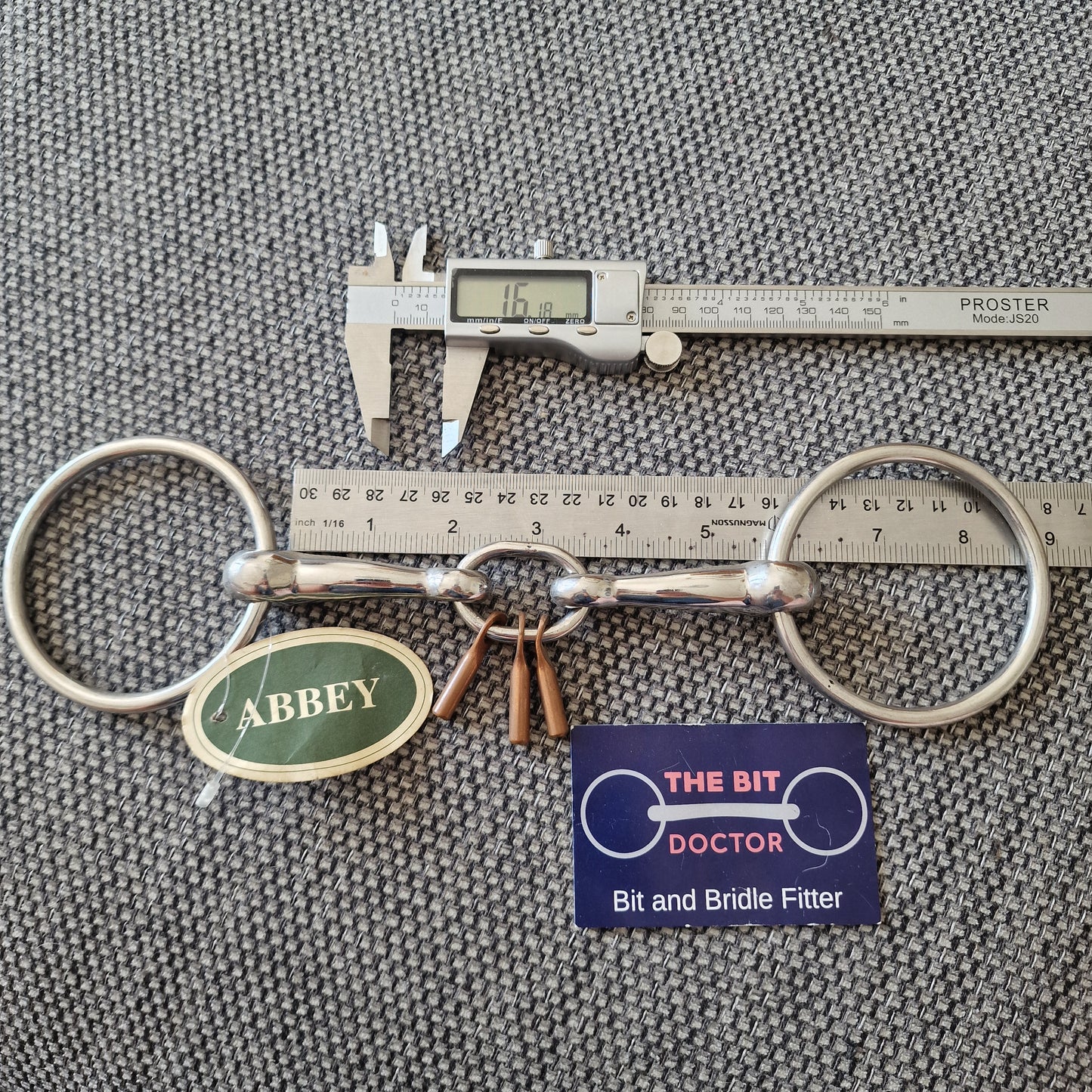 5.5" Abbey Custom made loose ring copper breaking snaffle Bit B1716