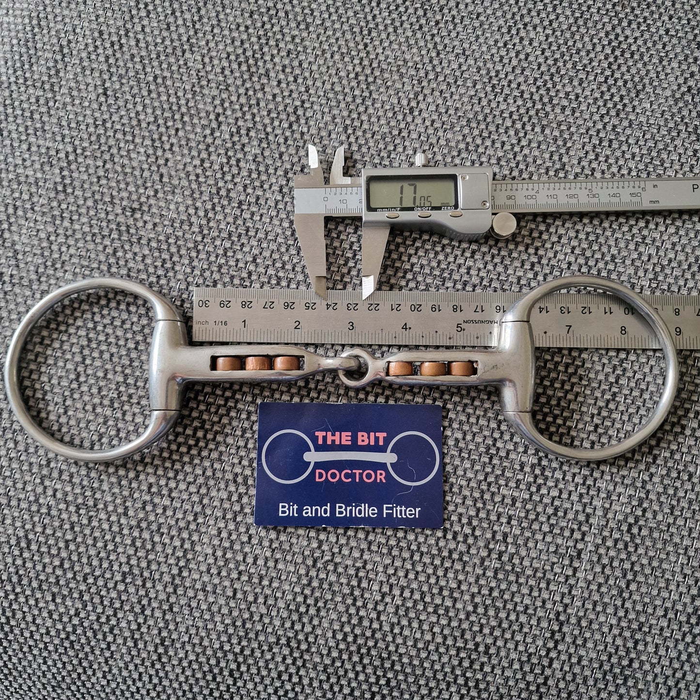 5.5" copper roller magennis eggbutt Snaffle Bit B1036