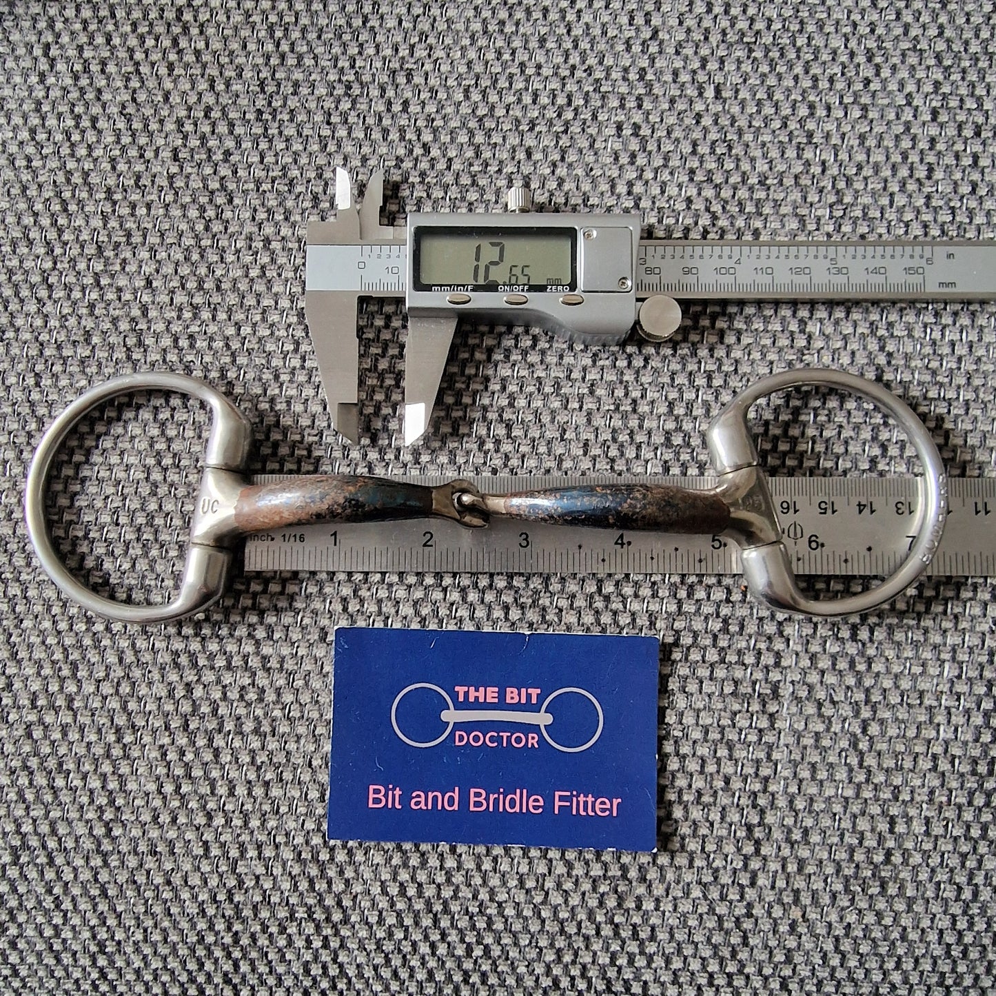 5" 125mm bombers ultra comfy lock up eggbutt bradoon / pony snaffle bit B1051
