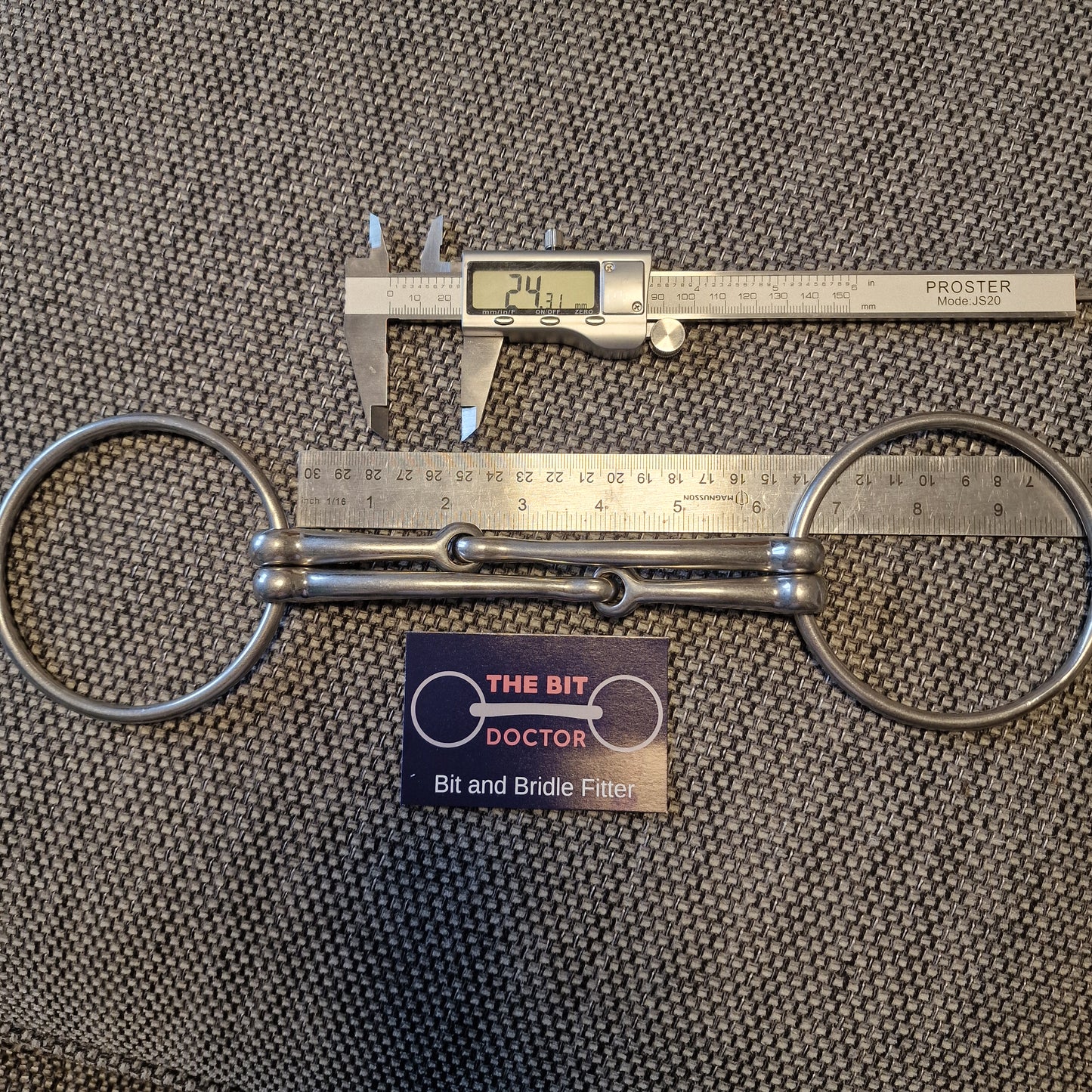 6.25" Abbey Eldonian barrie w-mouth loose ring snaffle bit B794