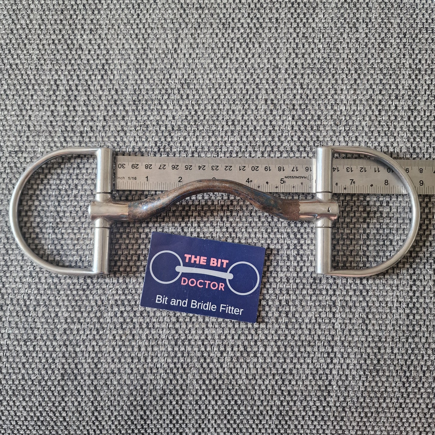 5.75" Trust medium port sweet iron d-ring snaffle Bit B1752