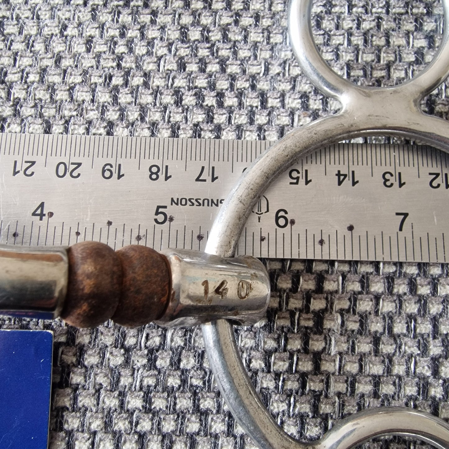 5.25" 140mm happy tongue cherry roller 2.5 ring universal gag bit B656