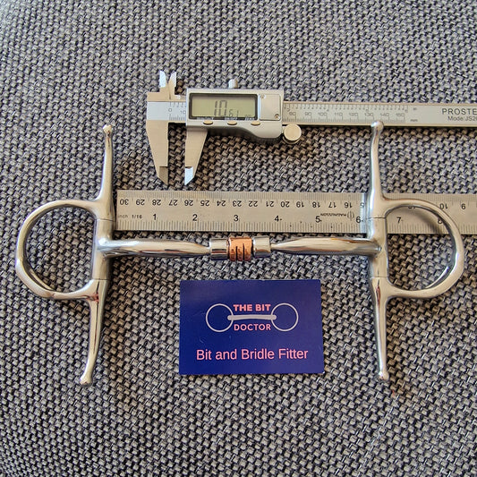 6" myler mb01 copper roller full cheek snaffle bit B806