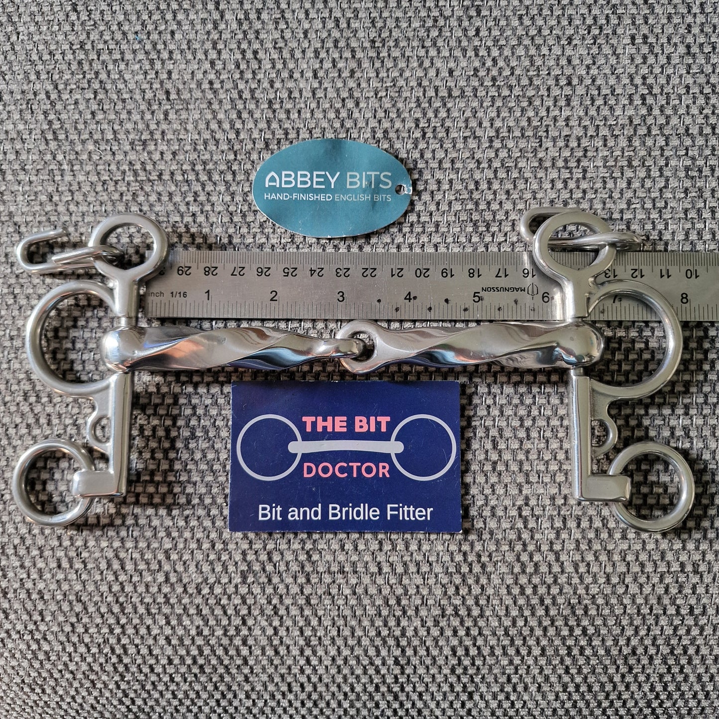 6" new abbey custom twisted jointed baby pelham bit B954