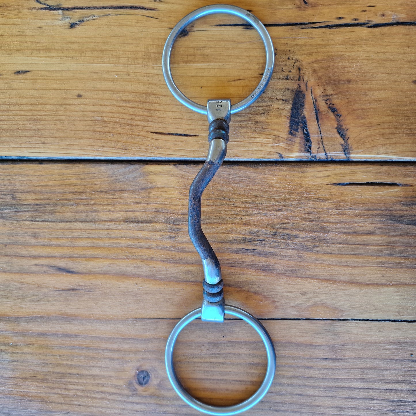 5.25" 135mm Bombers happy tongue loose ring sweet iron cherry roller snaffle Bit B1855