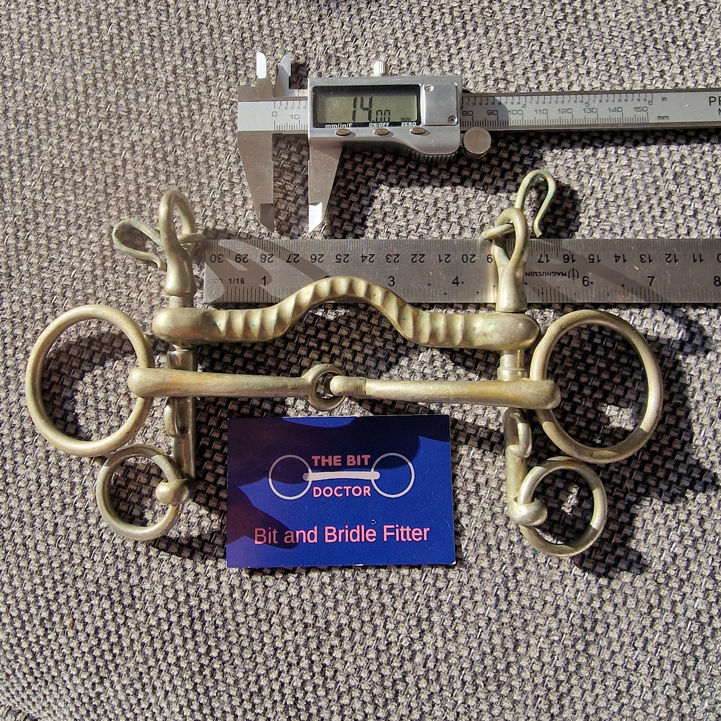 4.5" nickel vintage 2 sided weymouth neat double set bit B568
