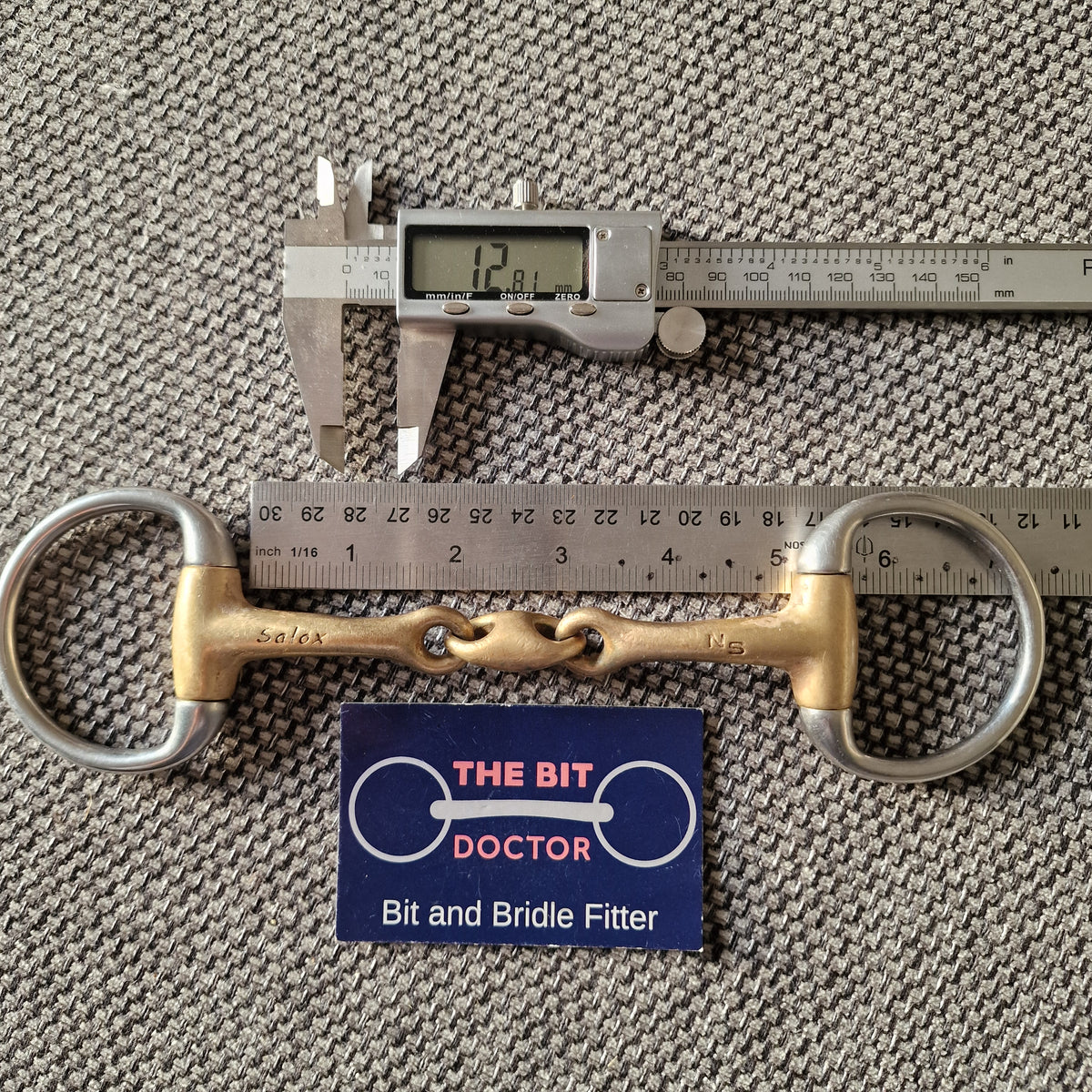 5" neue schule Tranz Angle lozenge eggbutt snaffle bradoon 55mm rings Bit B1814
