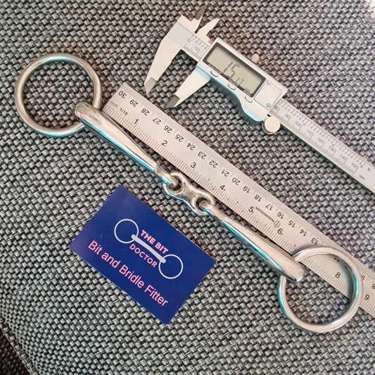 6.5" fylde? Custom made loose ring french link bradoon snaffle Bit B1478