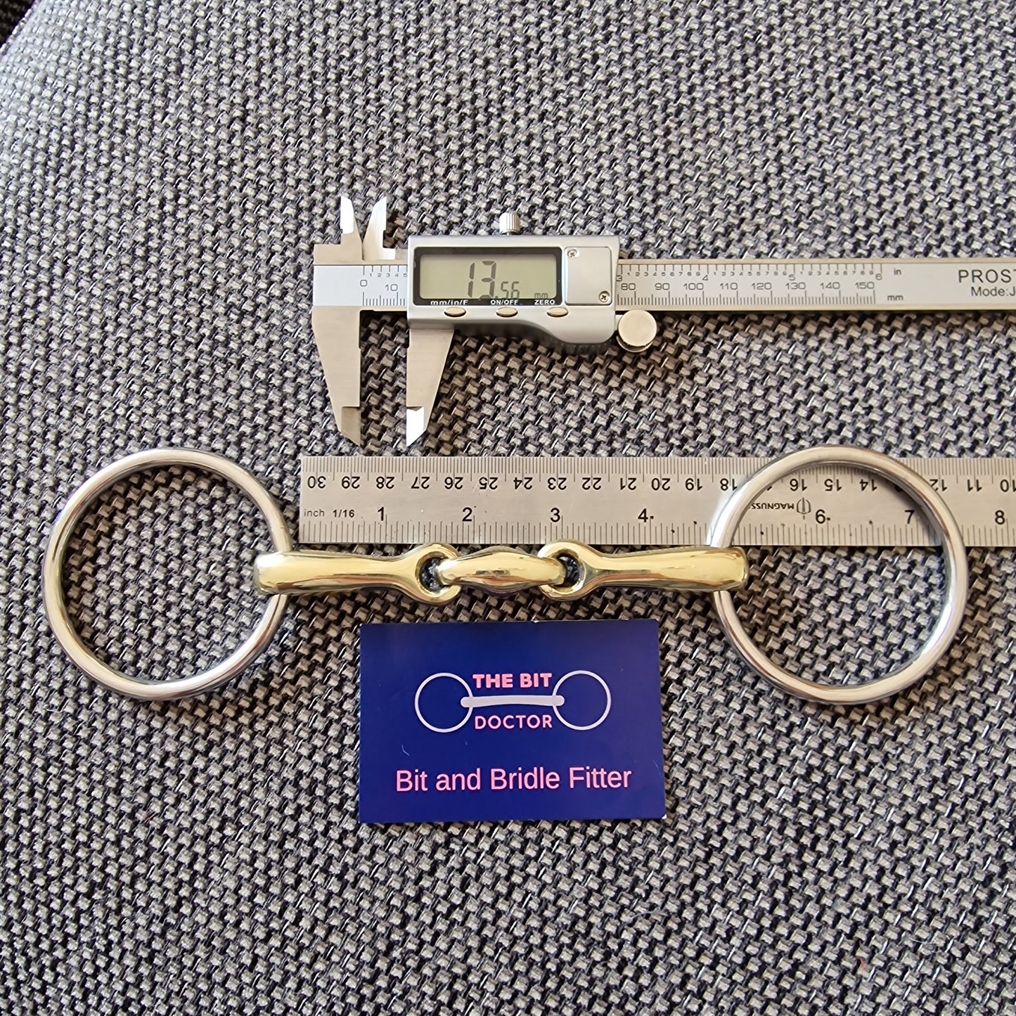 4.5" loose ring Copper Lozenge snaffle bit B166