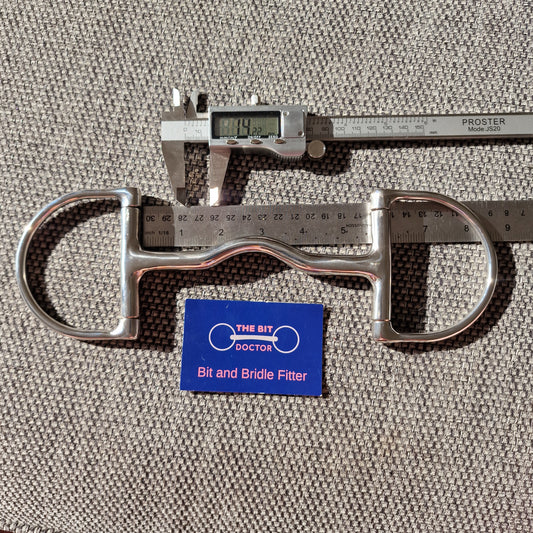 5.5" custom made magic cambridge port d-ring  snaffle bit B1063