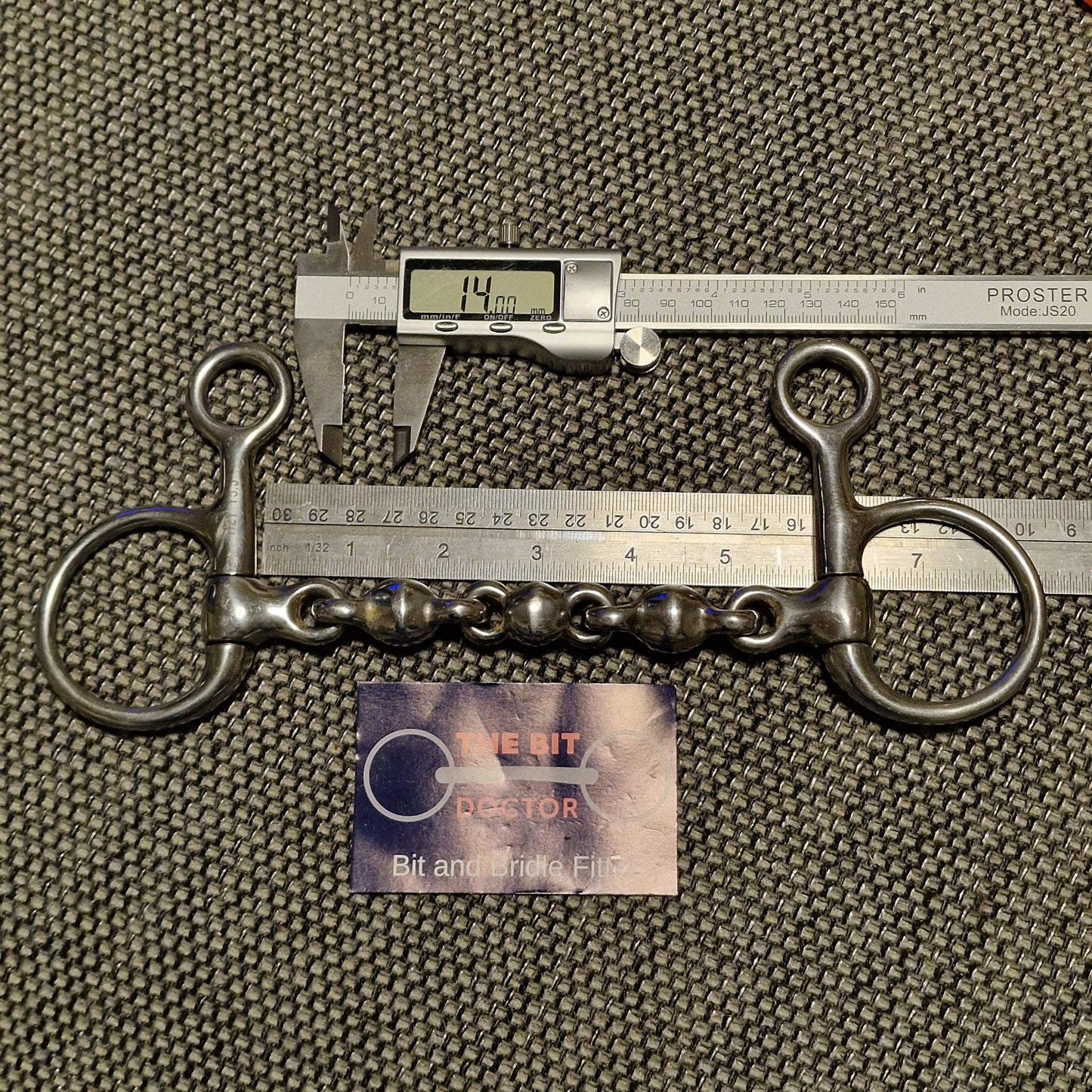 5.75" hanging cheek waterford snaffle bit B1217