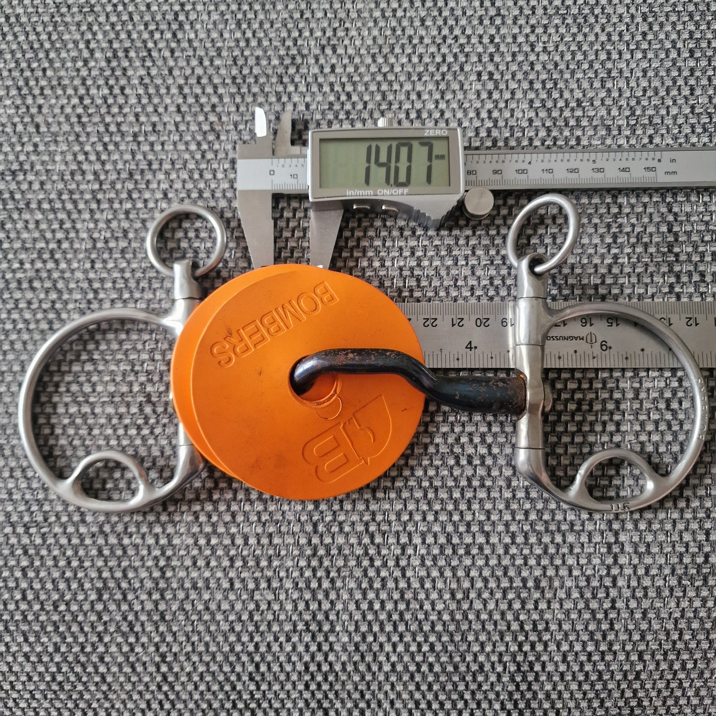 4.5" 115mm bombers dc morgan happy tongue snaffle bit B946