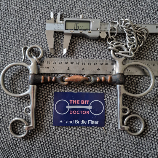 5" sweet iron copper lozenge scrob pelham Bit B1023