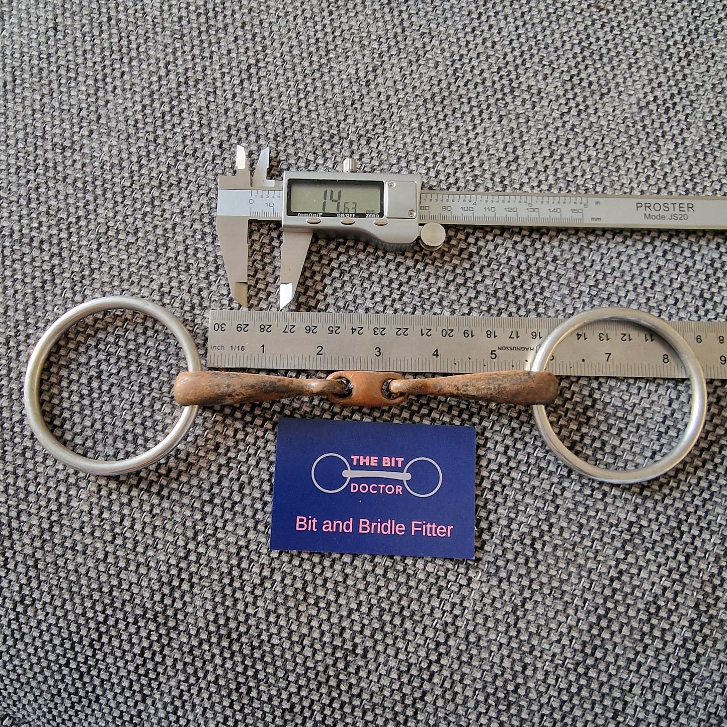 5.5" Loose Ring sweet iron copper lozenge snaffle bit B871