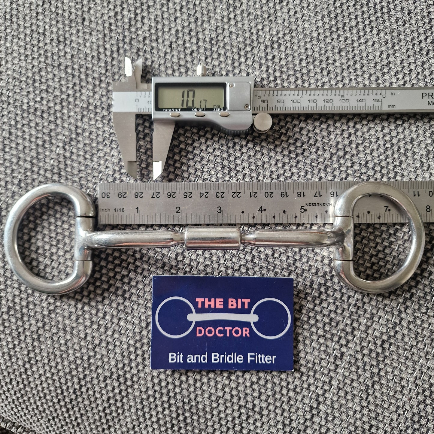 5.5" horsemanship saddery HP relief mullen barrel eggbutt bradoon snaffle bit B777