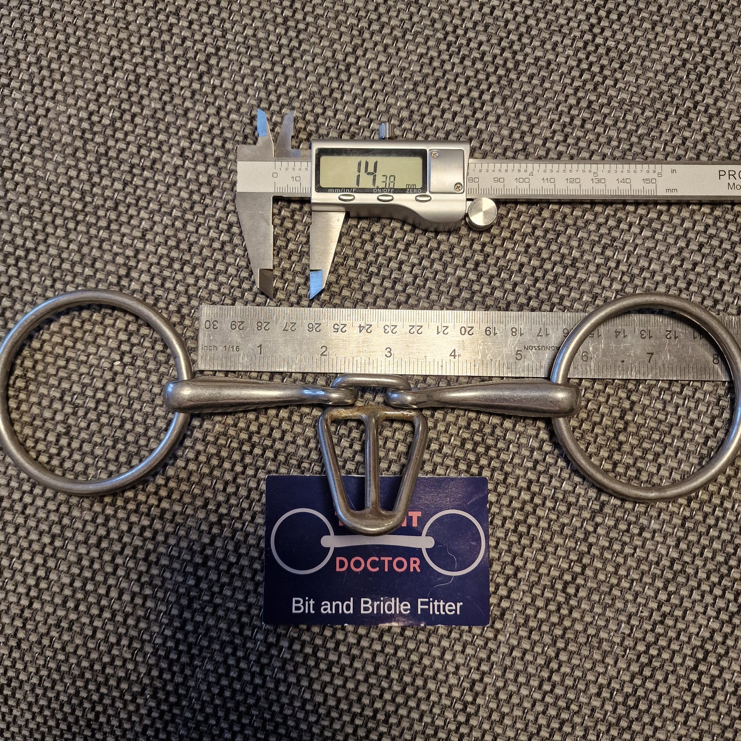 5.25" loose ring nagbutt tongue grid Snaffle bit B1101