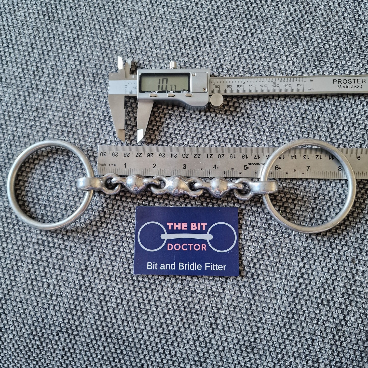 5.25" loose ring waterford snaffle bit B253