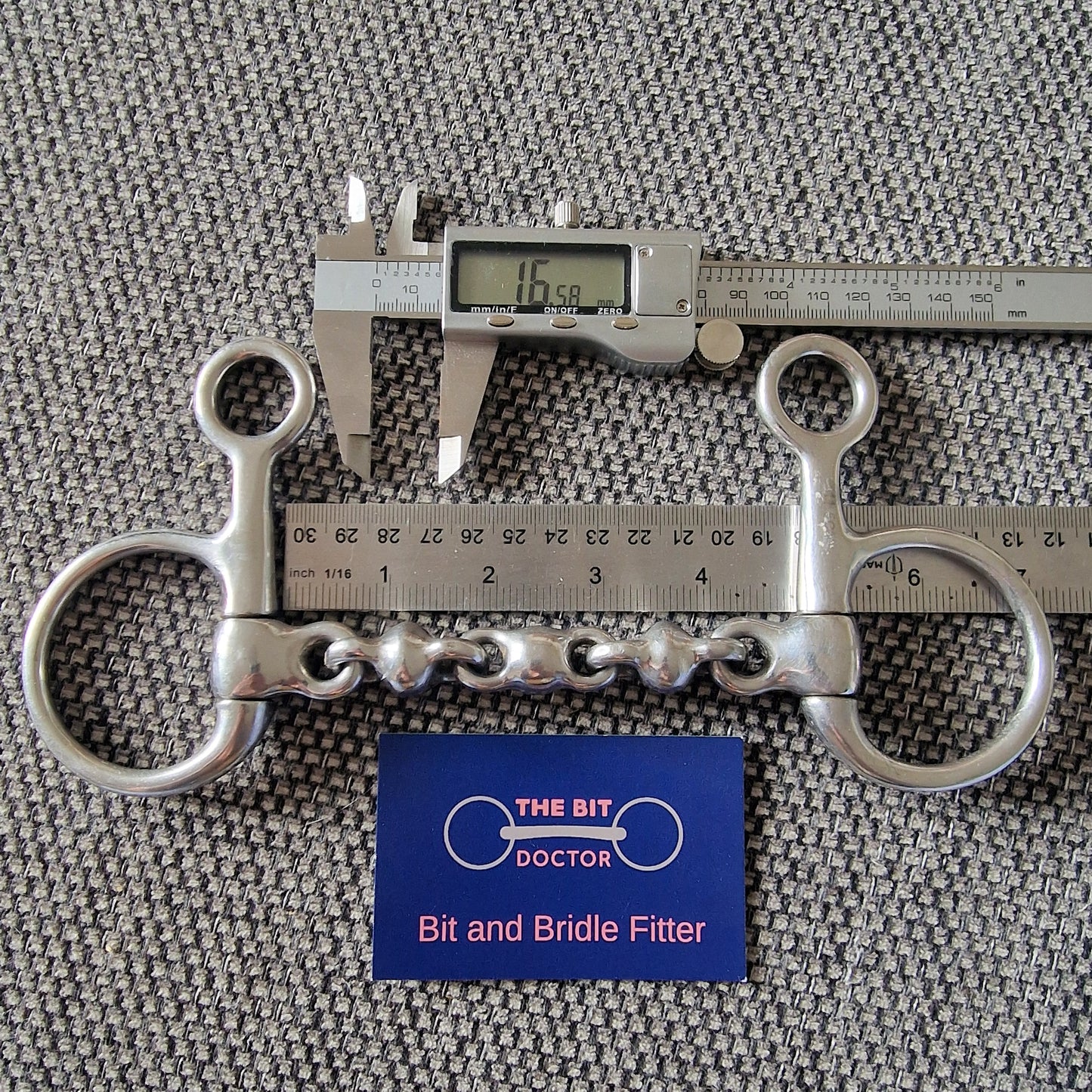 4.75" hanging cheek waterford snaffle bit B1080