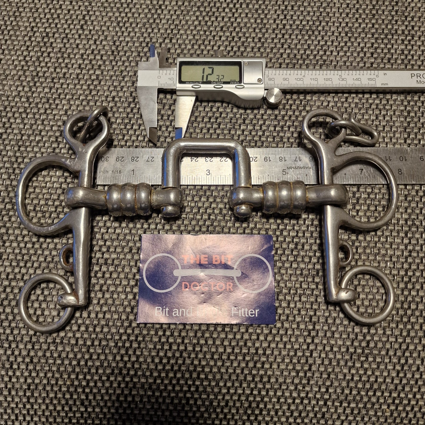 5.75" Abbey custom cherry roller Fillis Hanoverian wide high ported pelham bit B281