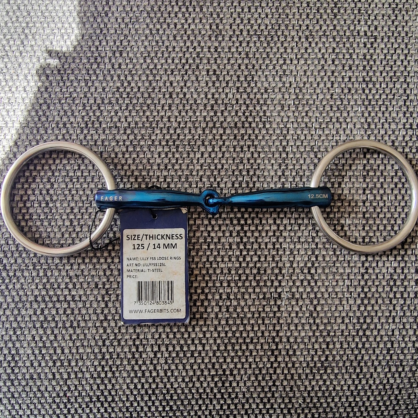 5" 125mm Fager Lilly lock up loose ring snaffle Bit B1618