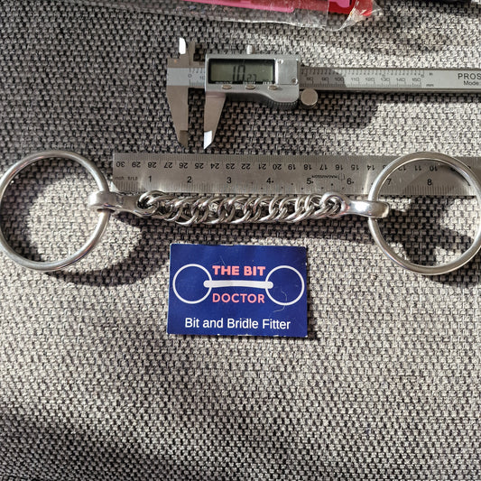 6.25" custom curb chain loose ring snaffle bit B1052