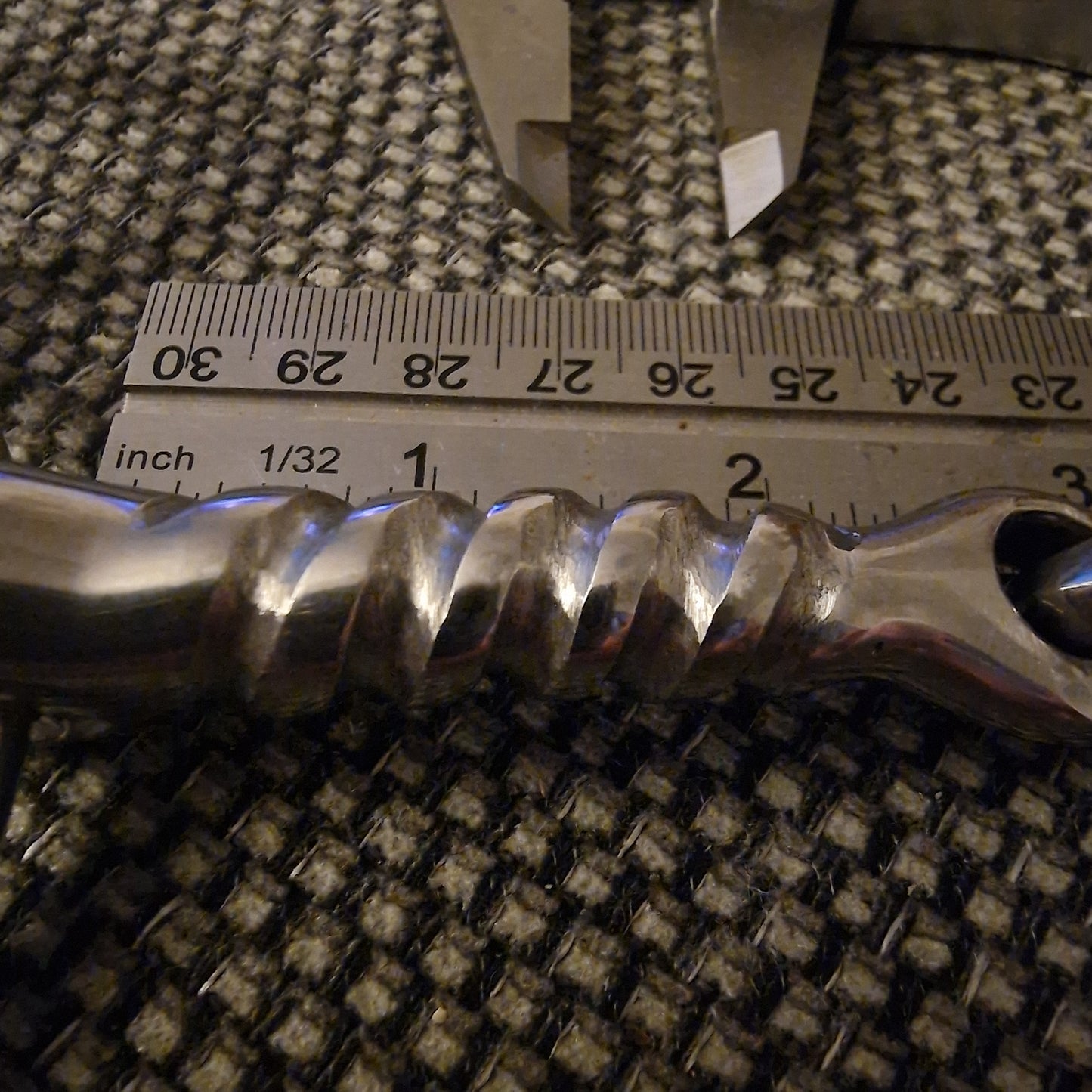 5.5" Custom square twisted 2-ring universal gag bit B196