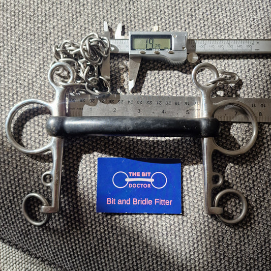5.25" hard rubber Pelham bit B385