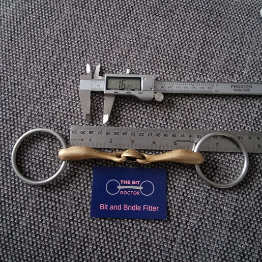 Large 5.5" 5.75" 6" neue schule turtle tactio loose ring bradoon snaffle Bit B1384