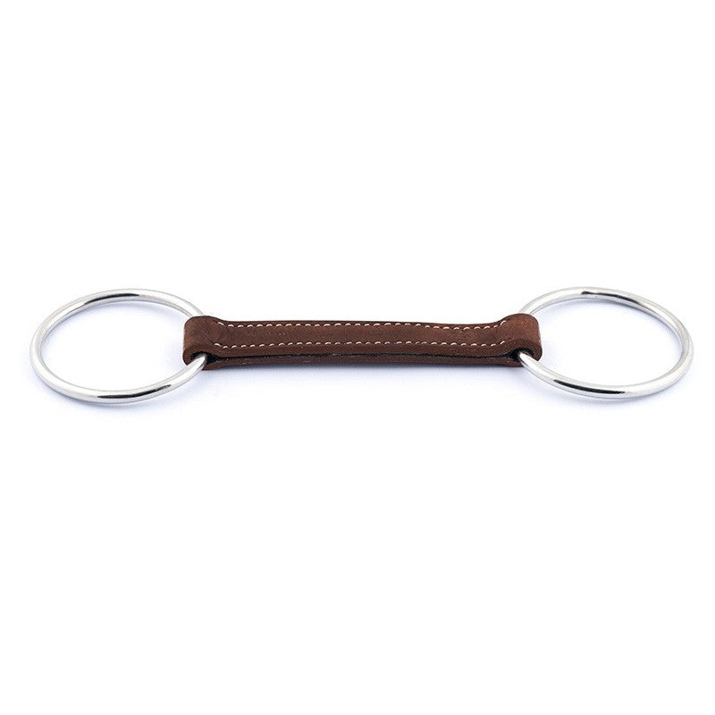Jump'In flat leather loose ring snaffle bit
