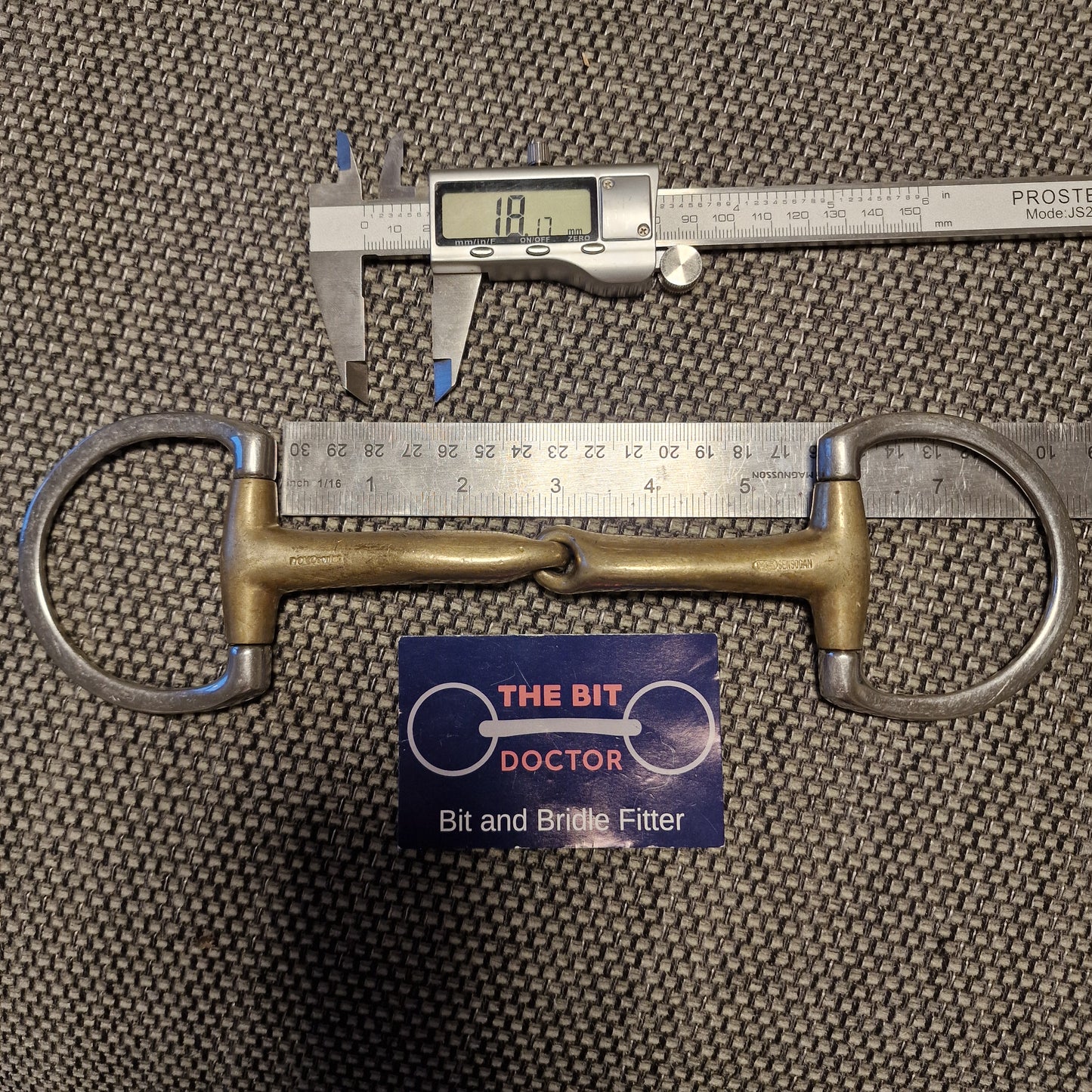 5.5" sprenger novocontact jointed eggbutt d-ring snaffle Bit B1316