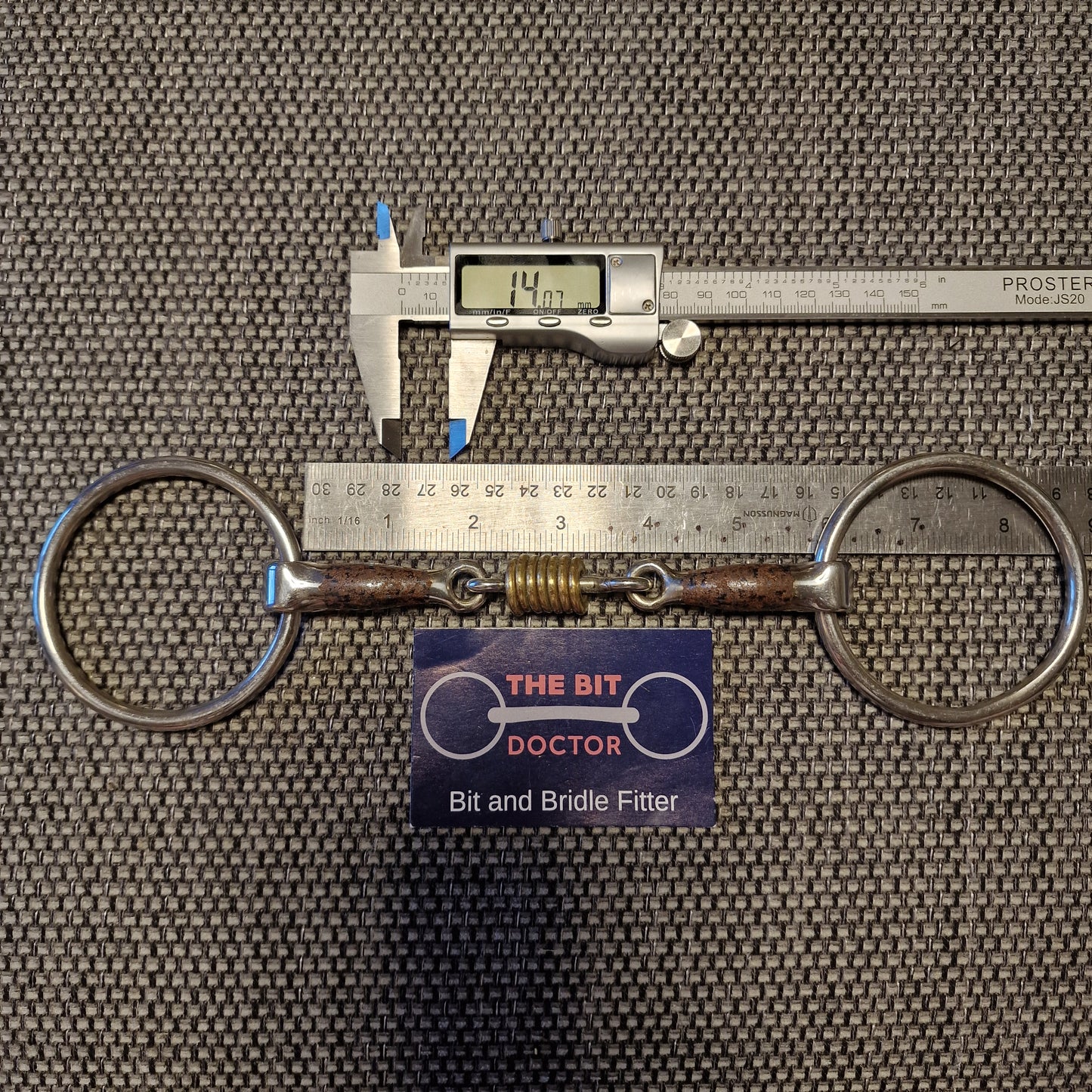 5.75" copper roller link sweet iron loose ring snaffle Bit B1511