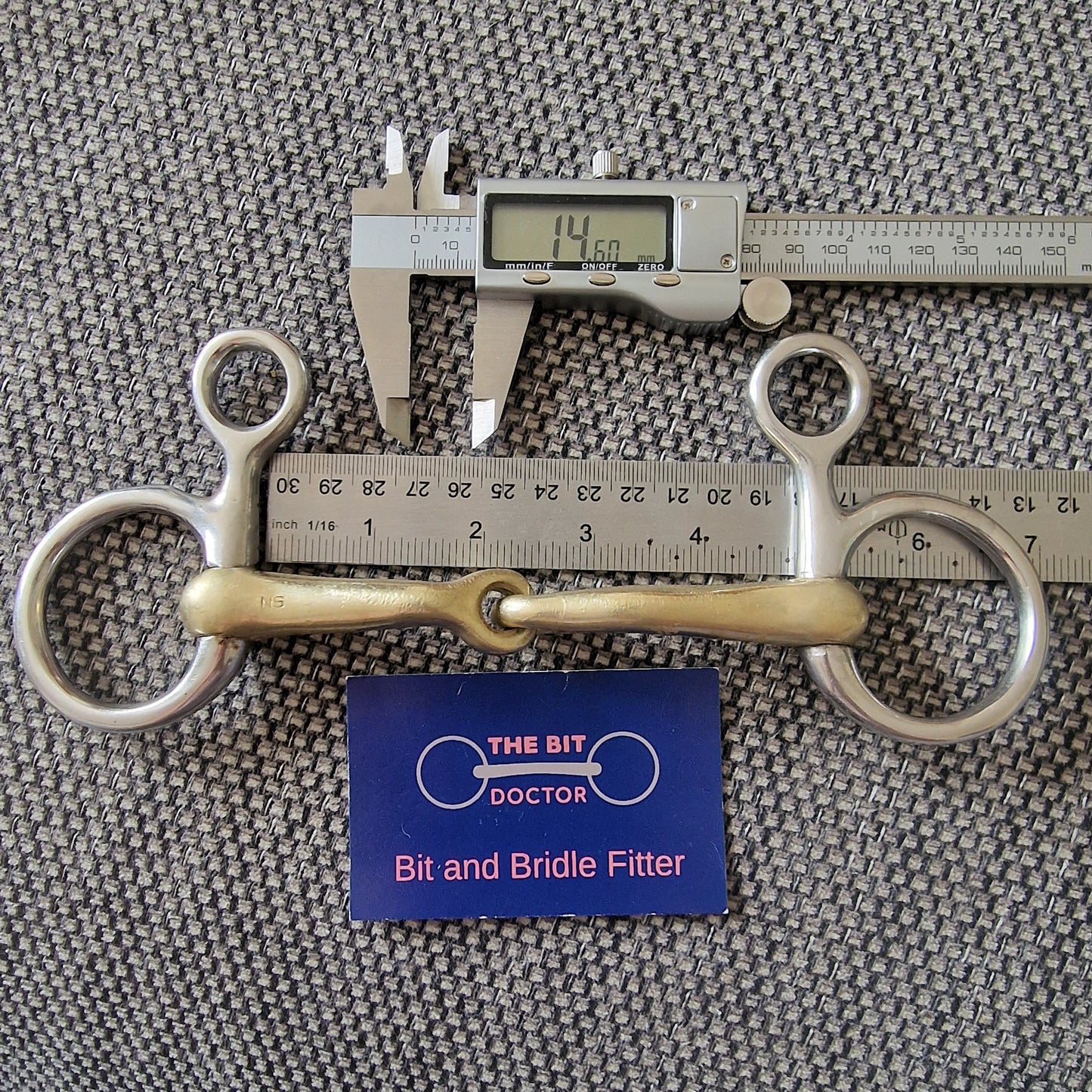 4.75" neue schule demi anky jointed hanging cheek snaffle bit B103