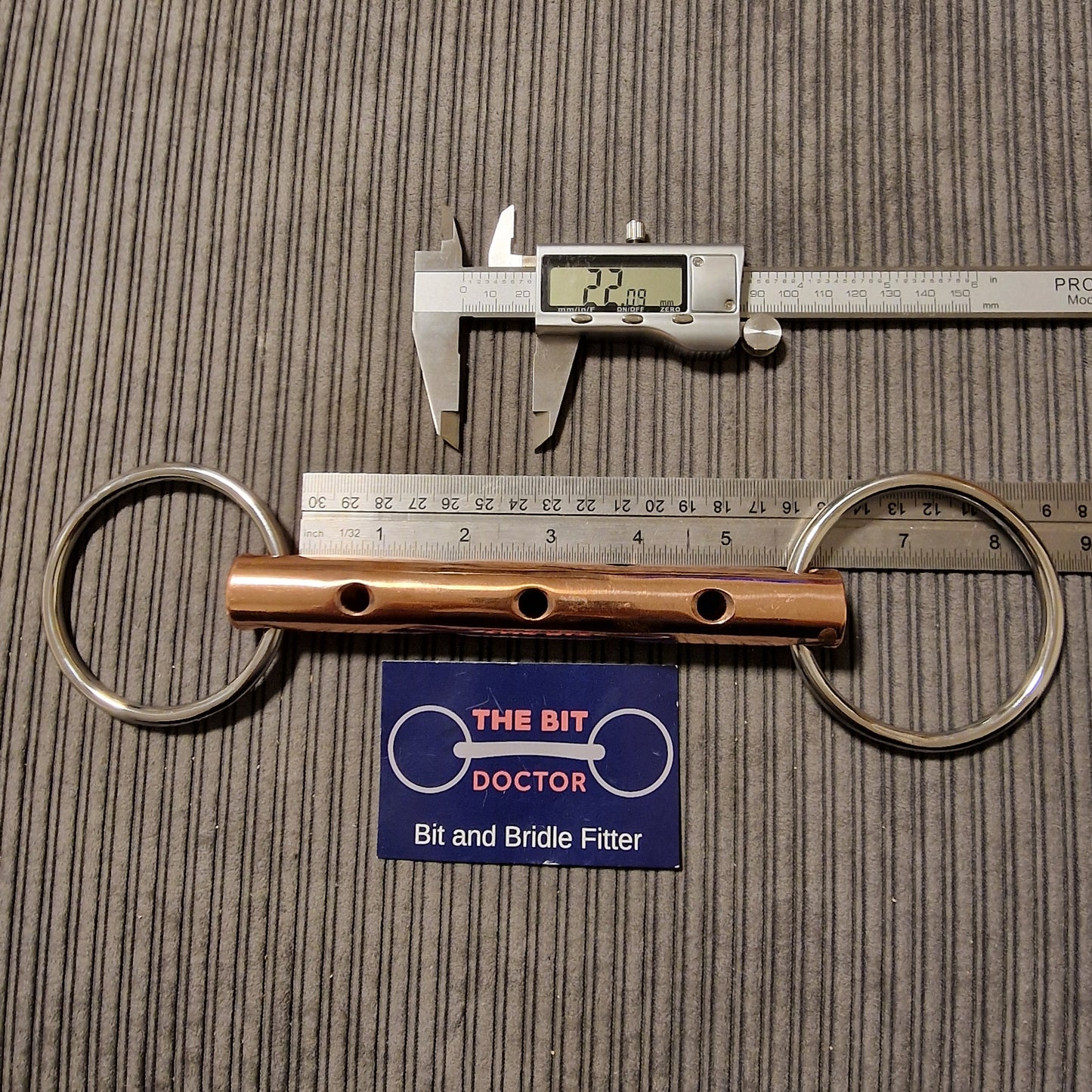 5.5" Custom Flute Anti-Windsucking loose ring snaffle bit B902
