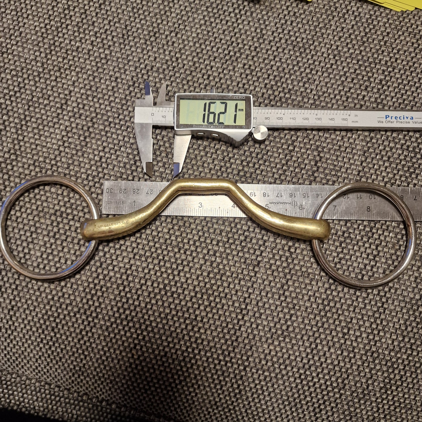 6" 6.25" copper ported loose ring snaffle bit B734
