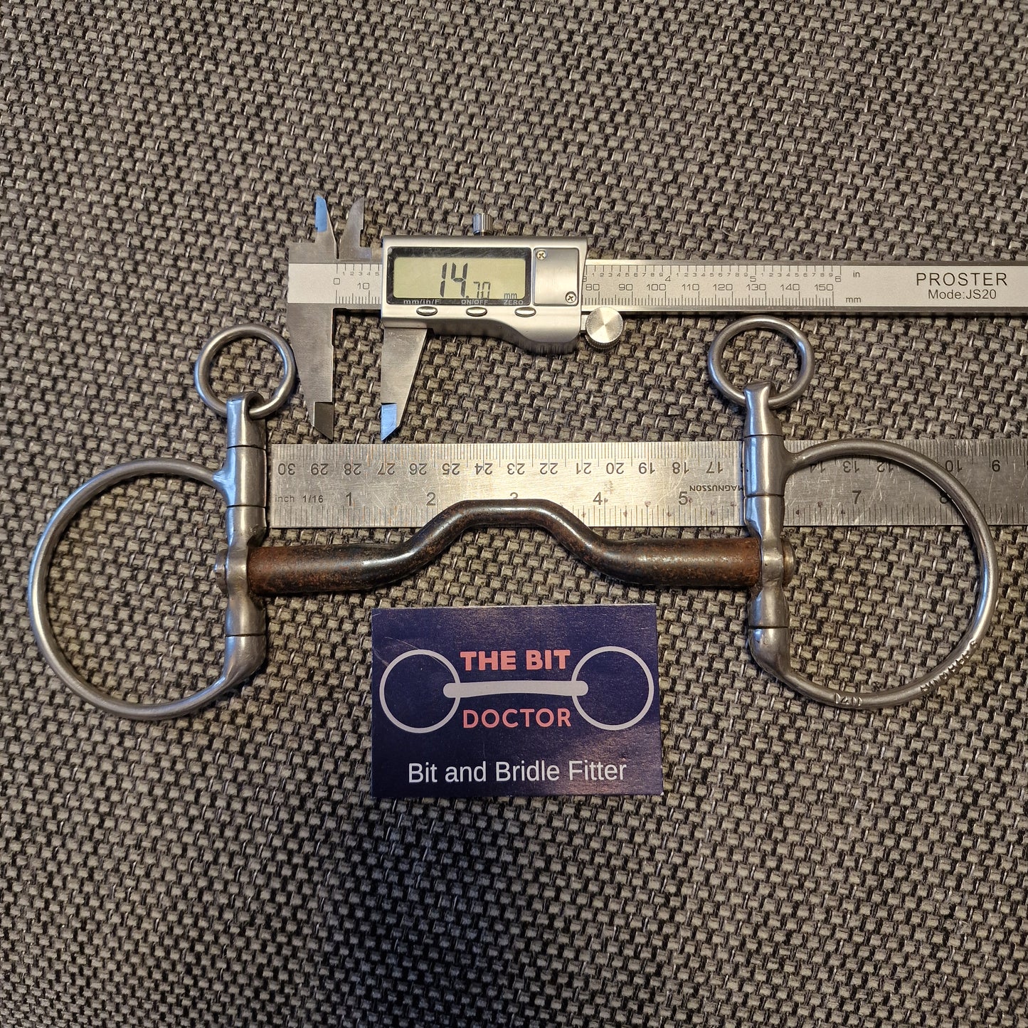 5.5" 140mm bombers DC Dressage happy tongue swivel snaffle bit B384