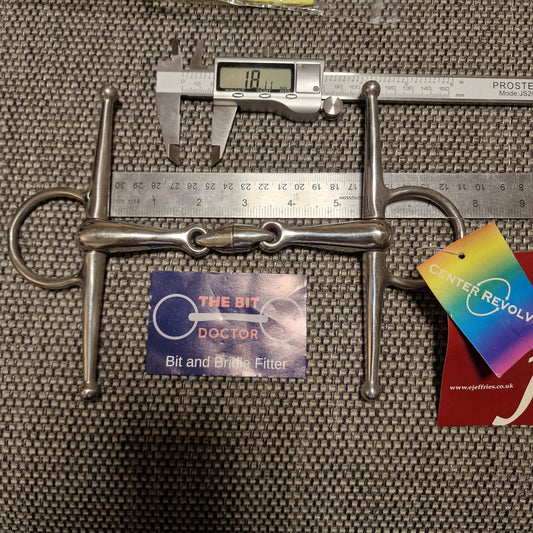 5.25" new Eldonian centre revolver lozenge full cheek snaffle Bit B970