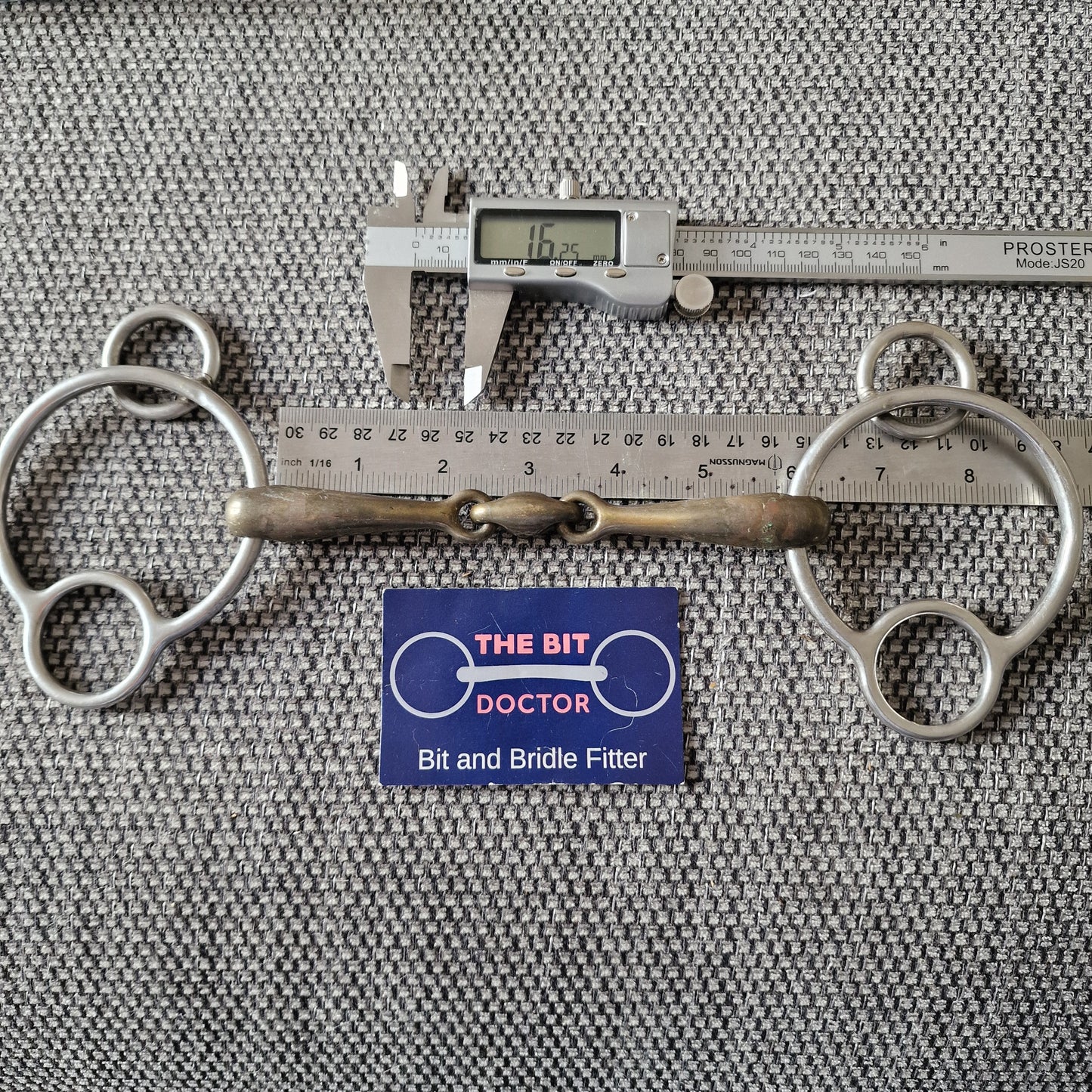 5.75" copper lozenge 2.5 ring universal gag Bit B1015